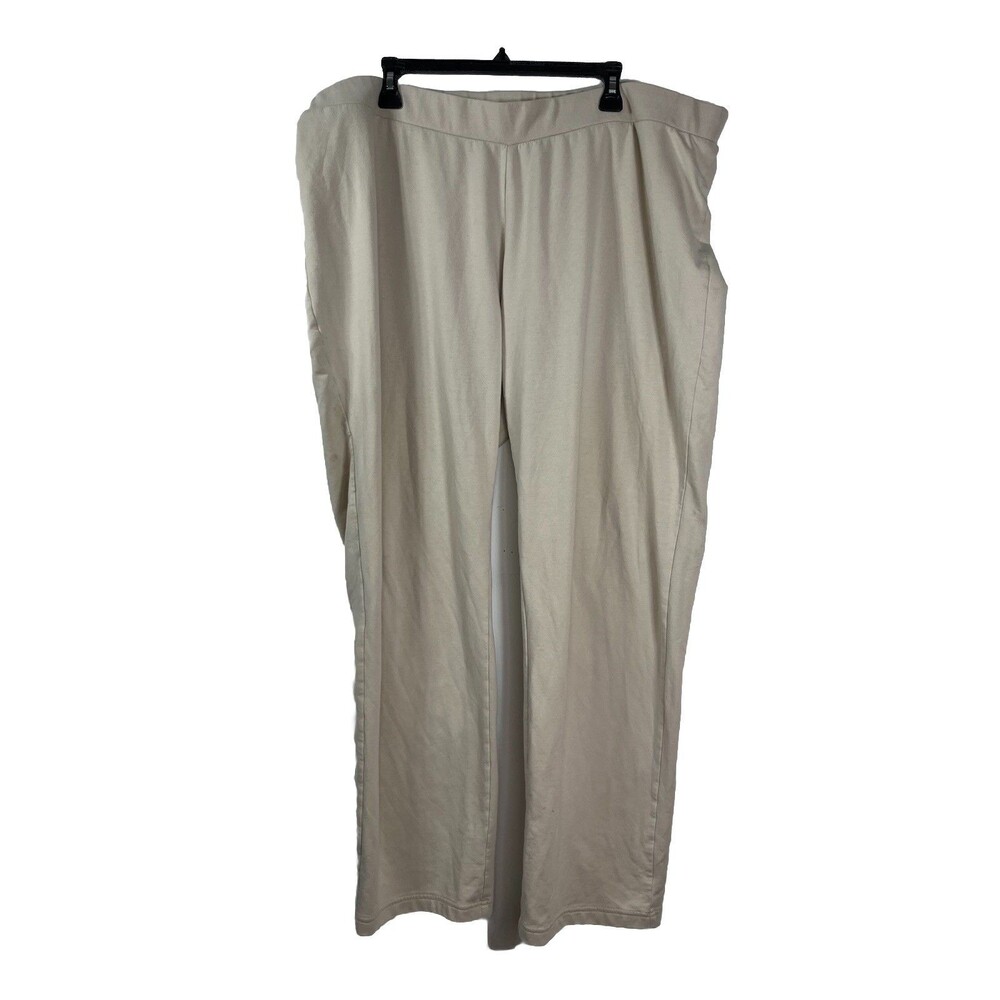 Chicos Zenergy Womens Pull On Pants Sz 4 XxxL Light Khaki